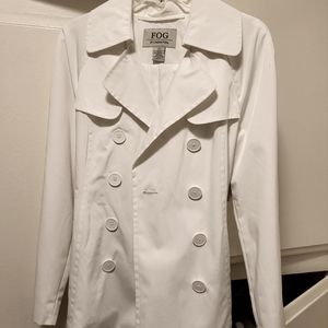 Fog All white Trench Coat double breast Brand New (SM)